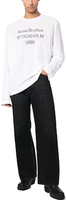 Acne Studios SS23 1996 Logo Vintage Print Long Sleeve Tee Dirty White Unisex. CL0197-DC6 Shop Acne Studios SS23 1996 Logo Vintage Print Long Sleeve Tee Dirty White Unisex. CL0197-DC6