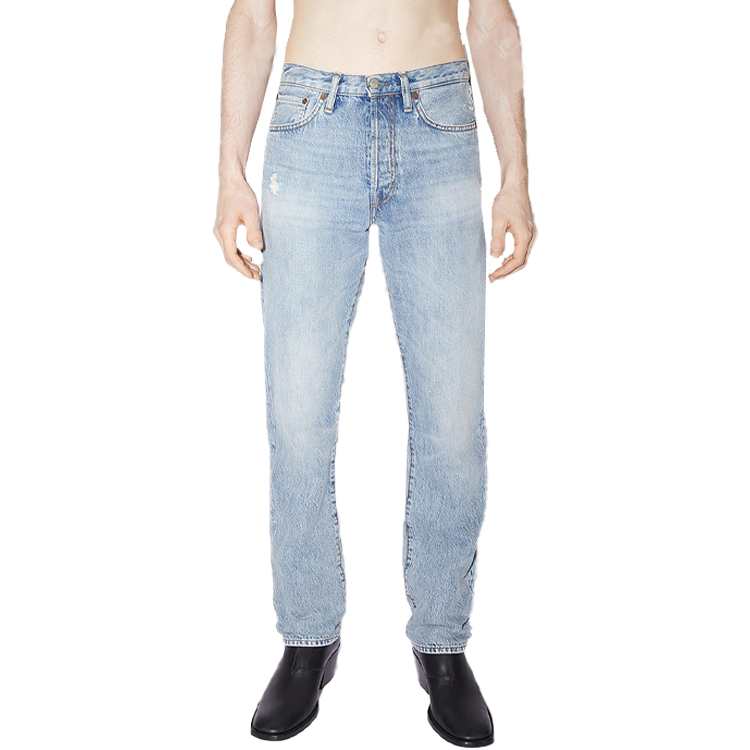 Lookbook アクネ ストゥディオズ SS23 1996 ヴィンテージ ミッドライズ ストレートジーンズ メンズ ライトブルー B00295-228