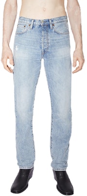 アクネ ストゥディオズ SS23 1996 ヴィンテージ ミッドライズ ストレートジーンズ メンズ ライトブルー B00295-228 Lookbook アクネ ストゥディオズ SS23 1996 ヴィンテージ ミッドライズ ストレートジーンズ メンズ ライトブルー B00295-228