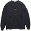 Order Acne Studios SS23 Sweatshirt Hitam Longgar Lengan Panjang dengan Cetakan Huruf. BI0184-900