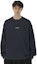 Details for Acne Studios SS23 Sweatshirt Hitam Longgar Lengan Panjang dengan Cetakan Huruf. BI0184-900