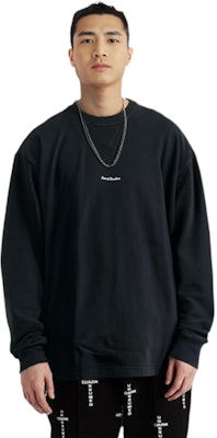 Acne Studios SS23 Sweatshirt Hitam Longgar Lengan Panjang dengan Cetakan Huruf. BI0184-900 Sizing Acne Studios SS23 Sweatshirt Hitam Longgar Lengan Panjang dengan Cetakan Huruf. BI0184-900