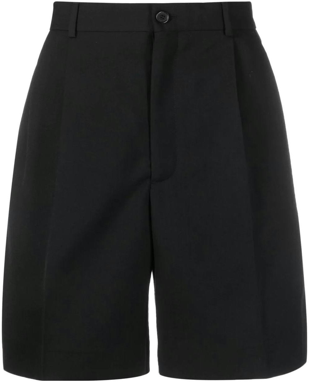acne-studios-ss-23-black-solid-pleated-detail-suit-shorts-be-0125-900