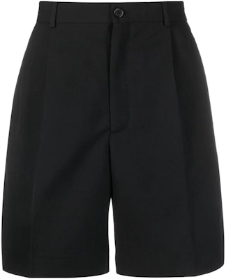 Acne Studios SS23 Black Solid Pleated Detail Suit Shorts. BE0125-900 Order Acne Studios SS23 Black Solid Pleated Detail Suit Shorts. BE0125-900