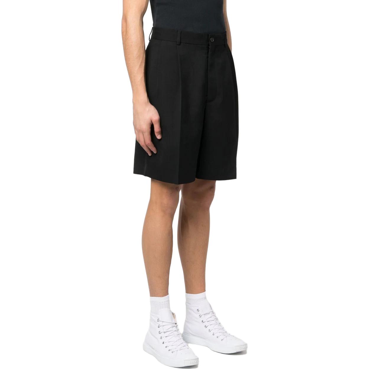 Purchase Celana Pendek Jas Acne Studios SS23 Hitam Polos dengan Detail Lipit. BE0125-900