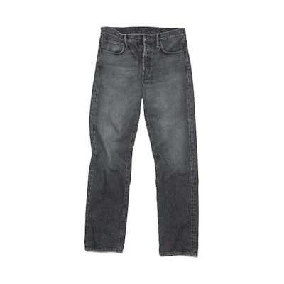 Acne Studios SS23 Black Straight-Leg Loose Fit Denim Jeans 1996. B00285-900