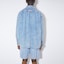 Shop Acne Studios SS23 Kemeja Cotton Denim Biru Washed Button-Up Relaxed Style. BB0516-135