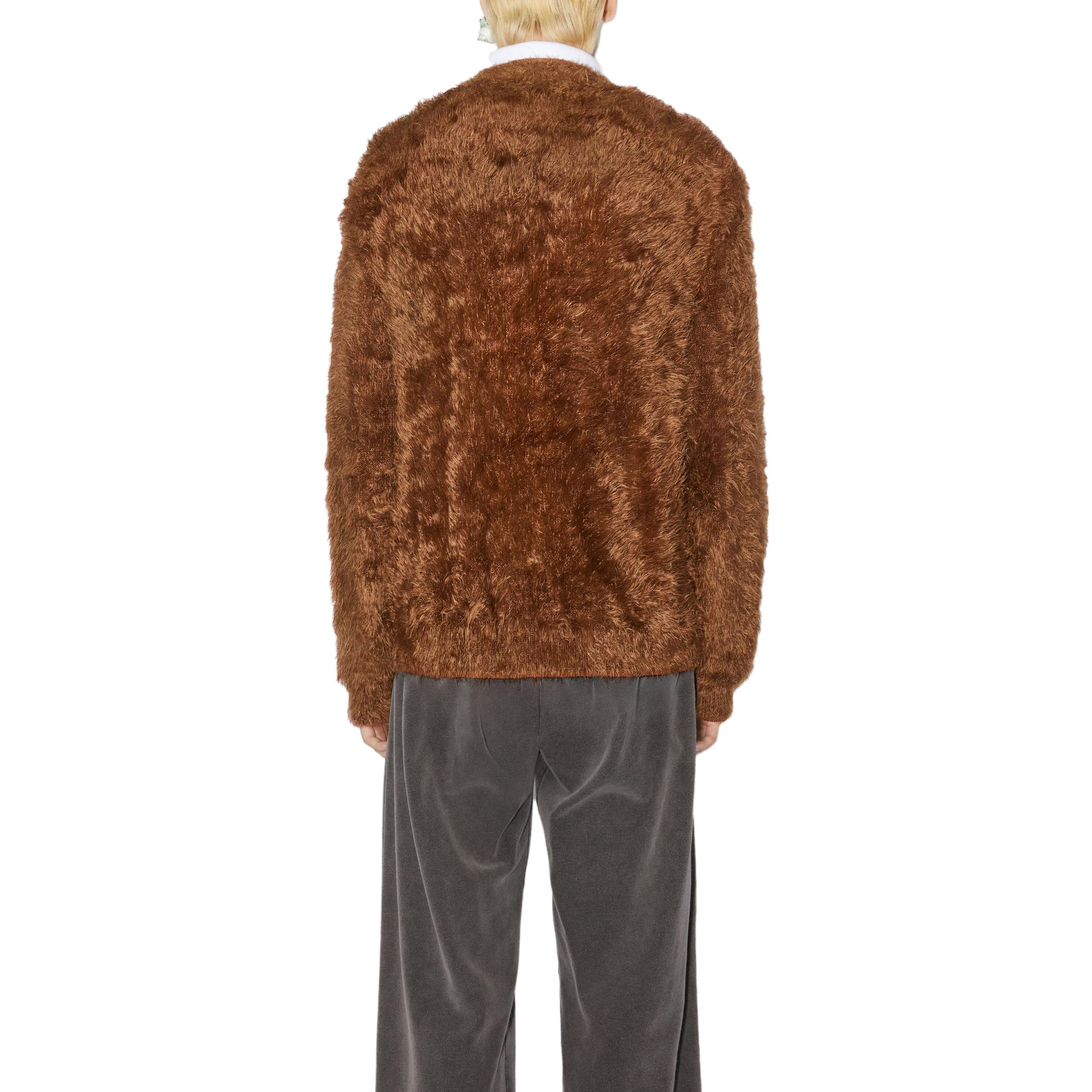 Shop Acne Studios SS23 Sweater Coklat V-Leher Fit Slim Lengan Panjang Knit B60255AJQ