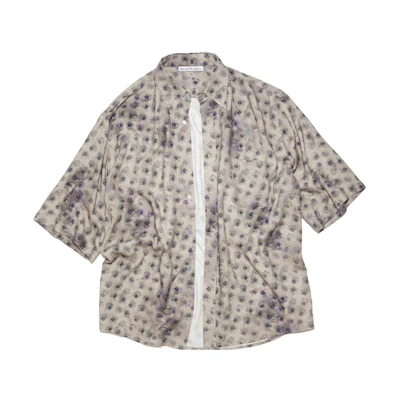 Acne Studios SS23 Daisy Print Button-Up Shirt Grey BB0501DCI