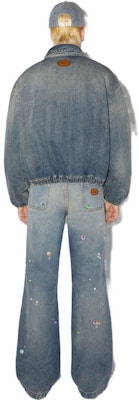 Acne Studios SS23 Denim Puffer Jacket in Mid Blue. B90662-863-A Shop Acne Studios SS23 Denim Puffer Jacket in Mid Blue. B90662-863-A