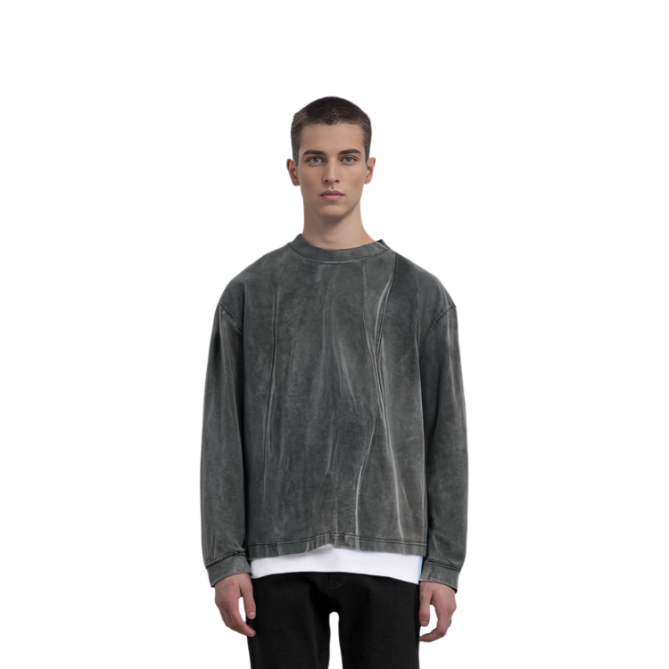 Shop Acne Studios SS23渐变休闲黑色套头卫衣. BL0338-BM0