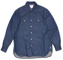 Order Acne Studios SS23 靛蓝单排扣宽松长袖牛仔衬衫. BB0510-135