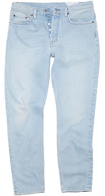 アクネ ストゥディオズ SS23 ライトブルー ミッドライズ テーパード スリムフィット ジーンズ B00297-228 Buy アクネ ストゥディオズ SS23 ライトブルー ミッドライズ テーパード スリムフィット ジーンズ B00297-228