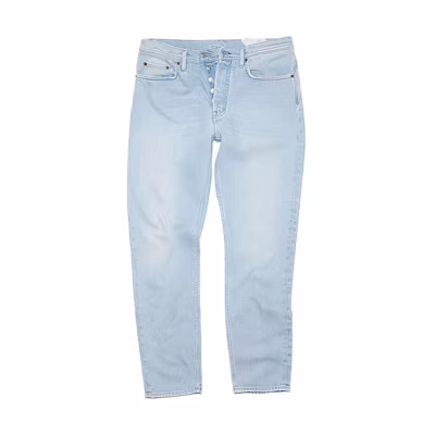 Acne Studios SS23 Light Blue Mid-Rise Tapered Slim Fit Jeans. B00297-228