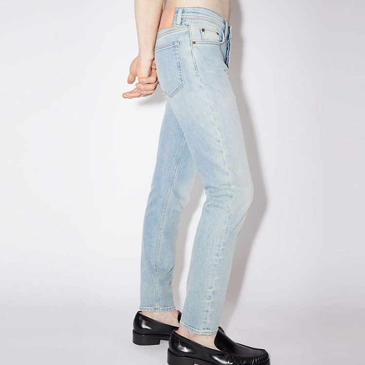 Purchase アクネ ストゥディオズ SS23 ライトブルー ミッドライズ テーパード スリムフィット ジーンズ B00297-228