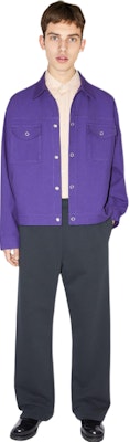 Acne Studios SS23 Chaqueta Morada Holgada de Manga Larga Abotonada. B90722-BMZ Lookbook Acne Studios SS23 Chaqueta Morada Holgada de Manga Larga Abotonada. B90722-BMZ