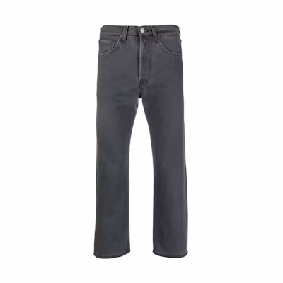 Acne Studios SS23 Vintage Washed Loose Fit Wide-Leg Jeans Gray Denim. B00281-AA3