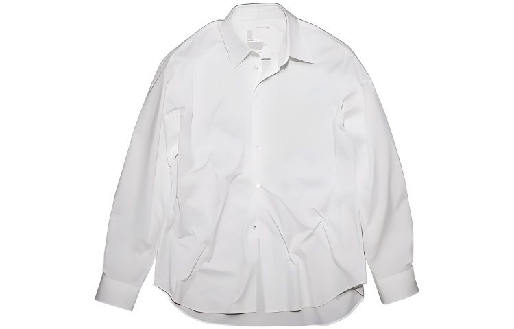 Acne Studios SS23  White Solid Button-Up Long Sleeve Shirt BB0512-100