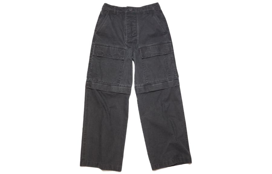 Order Acne Studios SS23 Adjustable Washed Wide-Leg Pants Men’s in Charcoal Grey BK0524-DBH