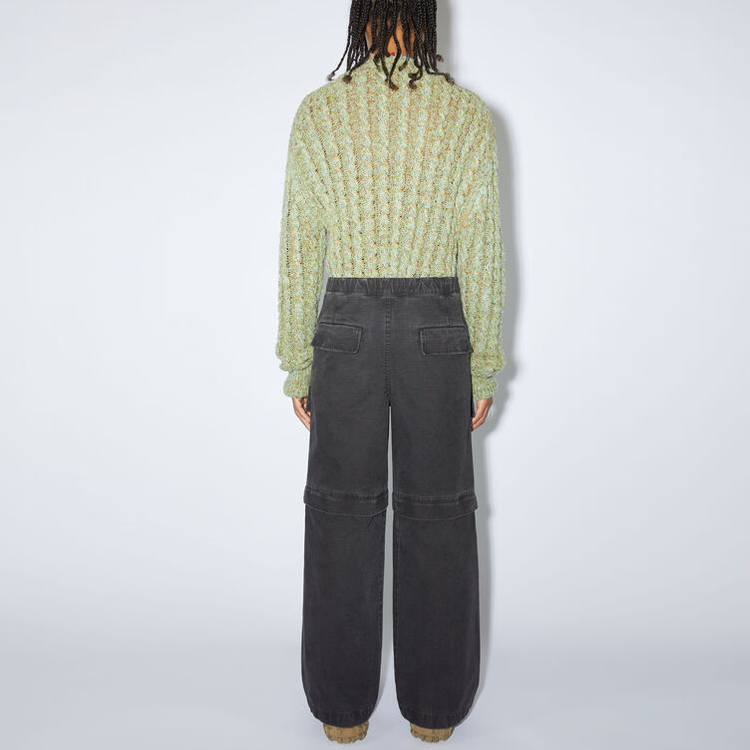 Lookbook Acne Studios SS23 Adjustable Washed Wide-Leg Pants Men’s in Charcoal Grey BK0524-DBH