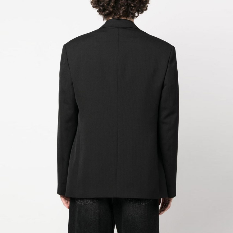 Acne Studios SS23 Black Double-Breasted Solid Suit Jacket BH0188-900 圖 4
