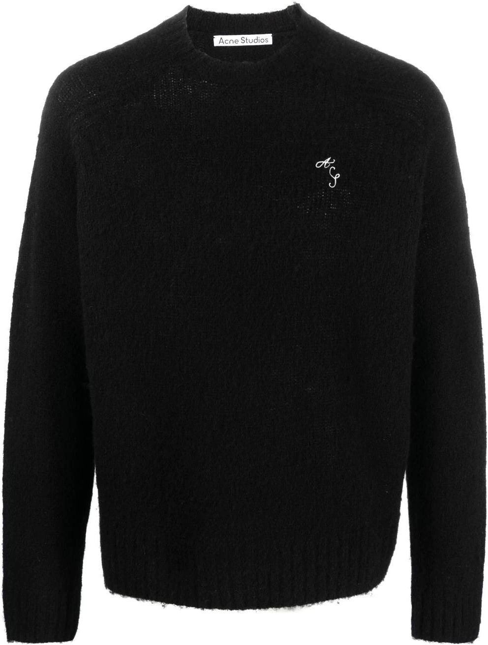 acne-studios-ss-23-black-logo-crewneck-long-sleeve-sweater-b60265-969