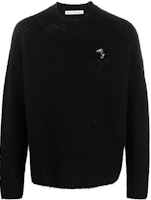 Acne Studios SS23 Black Logo Crewneck Long Sleeve Sweater B60265-969 Acne Studios SS23 Black Logo Crewneck Long Sleeve Sweater B60265-969
