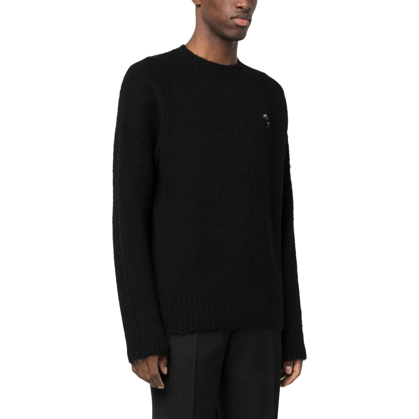 Purchase Acne Studios SS23 黑色標誌長袖圓領毛衣 B60265-969