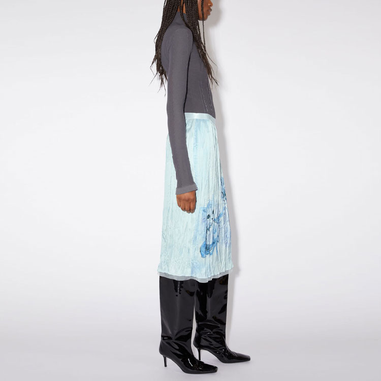 Purchase Falda Midi Acne Studios SS23 Estampado de Gato Azul Claro. AF0316-228