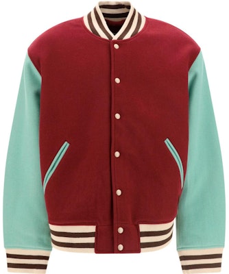 Acne Studios SS23 Color-Block Striped Button Baseball Jacket Unisex Red C90118-ACD Order Acne Studios SS23 Color-Block Striped Button Baseball Jacket Unisex Red C90118-ACD