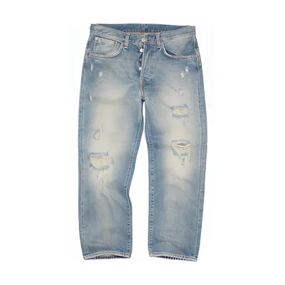 Acne Studios SS23 Distressed Straight-Leg Denim Jeans 2003 for Men in Blue. B00299-AUZ