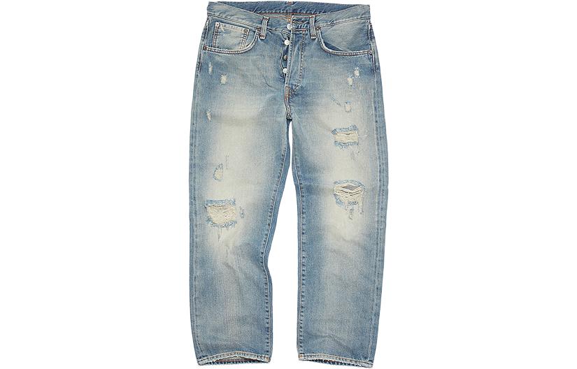 Acne Studios SS23 Distressed Straight-Leg Denim Jeans 2003 for Men in Blue. B00299-AUZ 圖 2