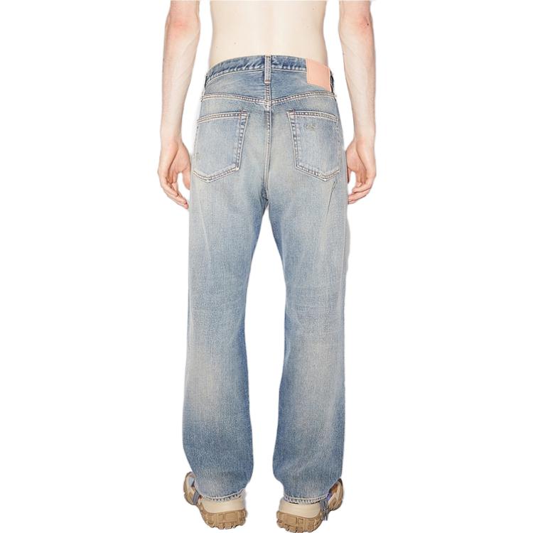 Acne Studios SS23 Distressed Straight-Leg Denim Jeans 2003 for Men in Blue. B00299-AUZ 圖 4