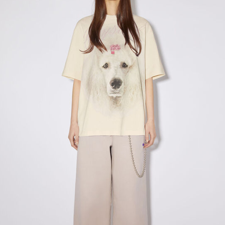 Acne Studios SS23 Dog Print Oversized Tee Unisex Off-White CL0215-BHU 圖 6