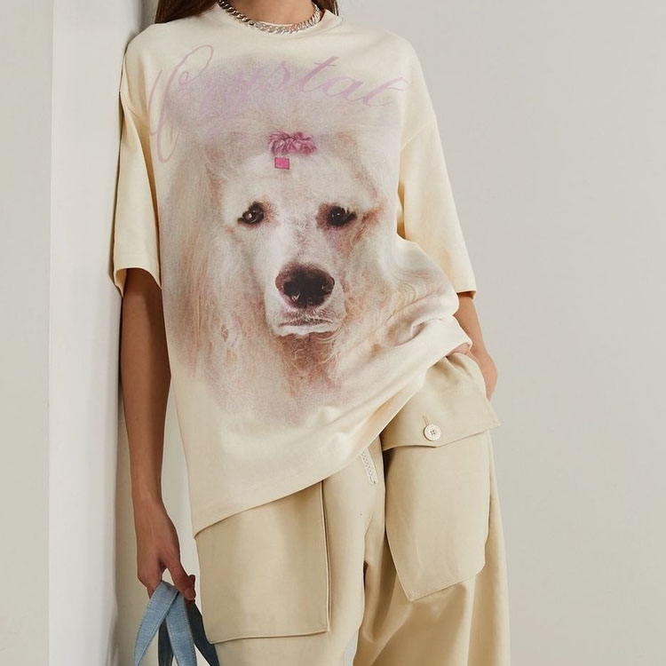 Acne Studios SS23 Dog Print Oversized Tee Unisex Off-White CL0215-BHU 圖 8