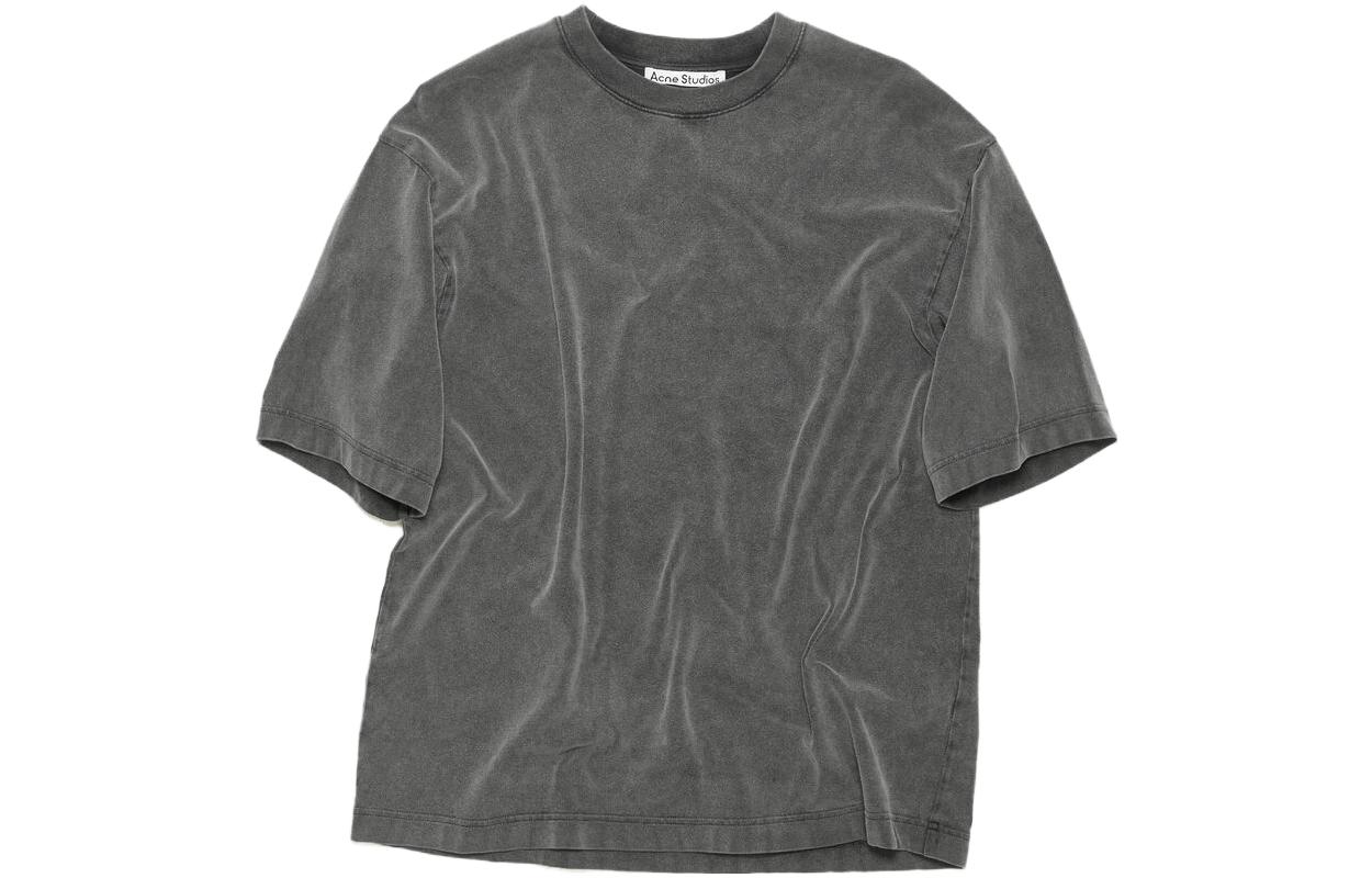 Acne Studios SS23 Face Vintage Washed Cotton Oversized Unisex T-Shirt Grey. CL0218BM0