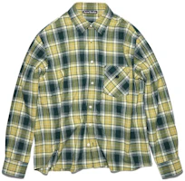Order Acne Studios 2023春夏绿色格子长袖胸袋衬衫 男女同款。 CB0049-CYV