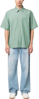 Acne Studios 男士春夏系列绿色条纹贴布休闲短袖衬衫 CB0043-DCO Lookbook Acne Studios 男士春夏系列绿色条纹贴布休闲短袖衬衫 CB0043-DCO
