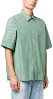 Purchase Acne Studios SS23 綠色條紋拼接男款休閒短袖襯衫 CB0043-DCO