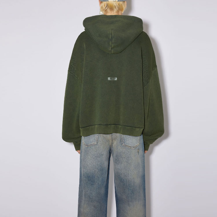 Purchase Acne Studios SS23 Green Washed Loose-Fit Drawstring Hoodie BI0178-BCA