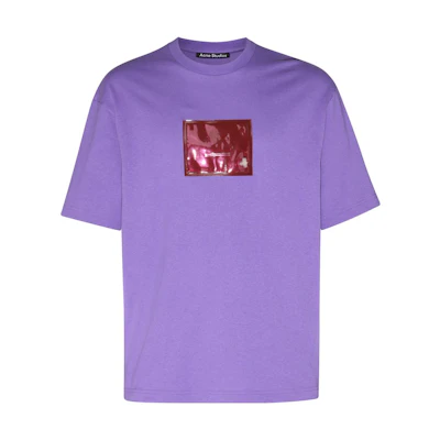 Acne Studios SS23 Inflatable Patch Unisex T-Shirt in Iris Blue. CL0184-BRG