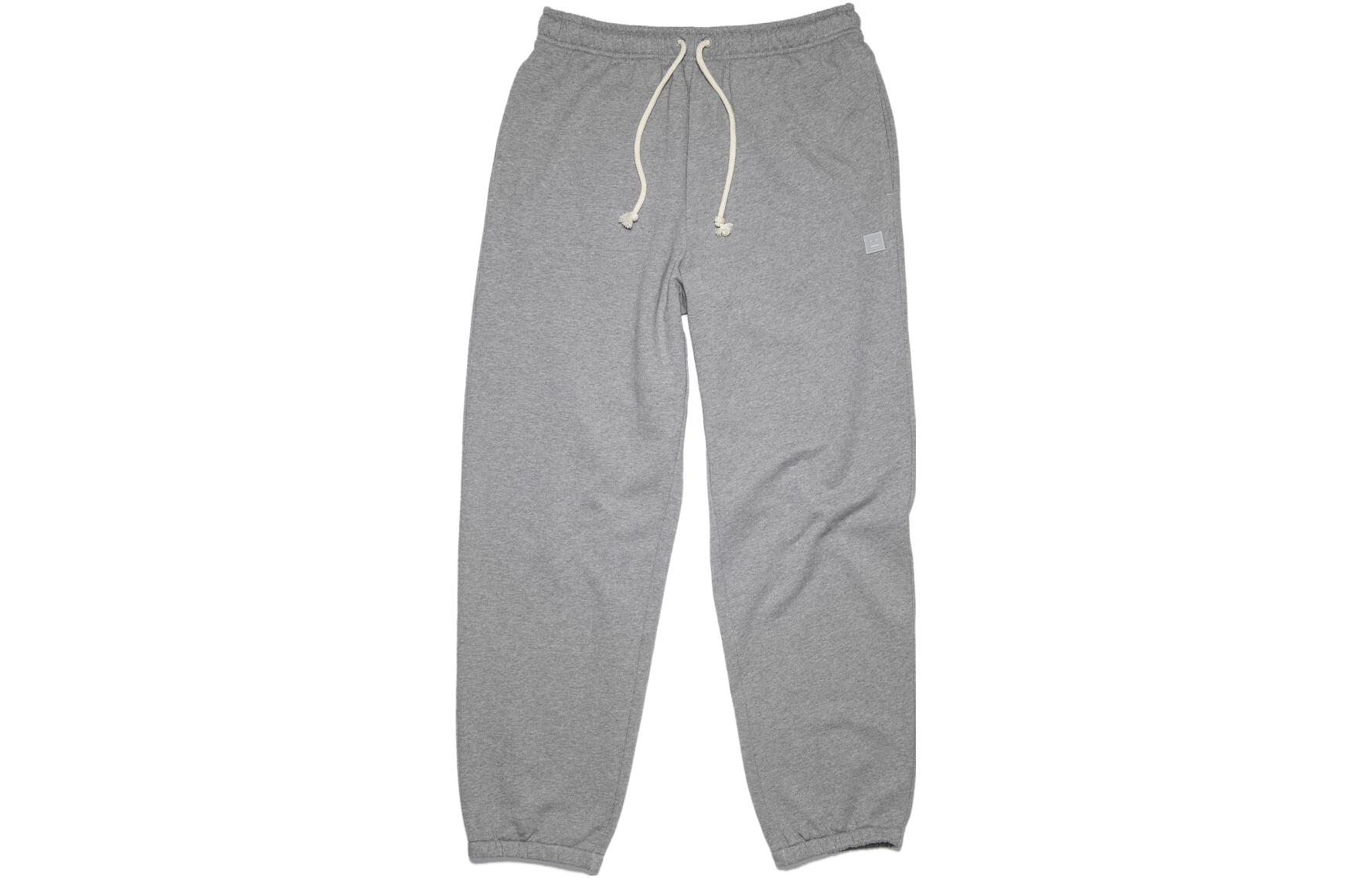 Acne Studios SS23 Light Grey Drawstring Knit Cotton Joggers Unisex. CK0078-X92