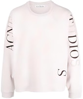 Acne Studios SS23 Logo Embroidered Fleece Pullover Sweatshirt Men Light Pink. BI0181-CSS Acne Studios SS23 Logo Embroidered Fleece Pullover Sweatshirt Men Light Pink. BI0181-CSS