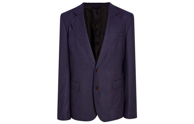 Acne Studios SS23 Navy Solid Single-Breasted Cuba Collar Jacket for Men BH013829872