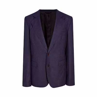 Acne Studios SS23 Navy Solid Single-Breasted Cuba Collar Jacket for Men BH013829872