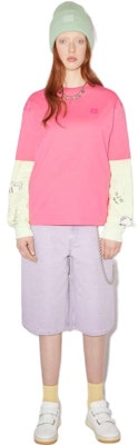 Acne Studios SS23 粉色笑臉標誌男女同款圓領T恤。 CL0206-ACV Purchase Acne Studios SS23 粉色笑臉標誌男女同款圓領T恤。 CL0206-ACV