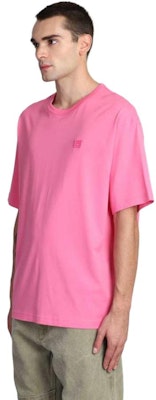 Acne Studios SS23 粉色笑臉標誌男女同款圓領T恤。 CL0206-ACV Details for Acne Studios SS23 粉色笑臉標誌男女同款圓領T恤。 CL0206-ACV