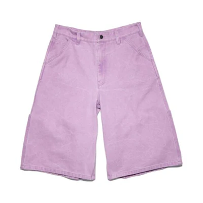 Acne Studios SS23 Purple Canvas Face Logo Relaxed Fit Shorts Unisex CE0036-DF9