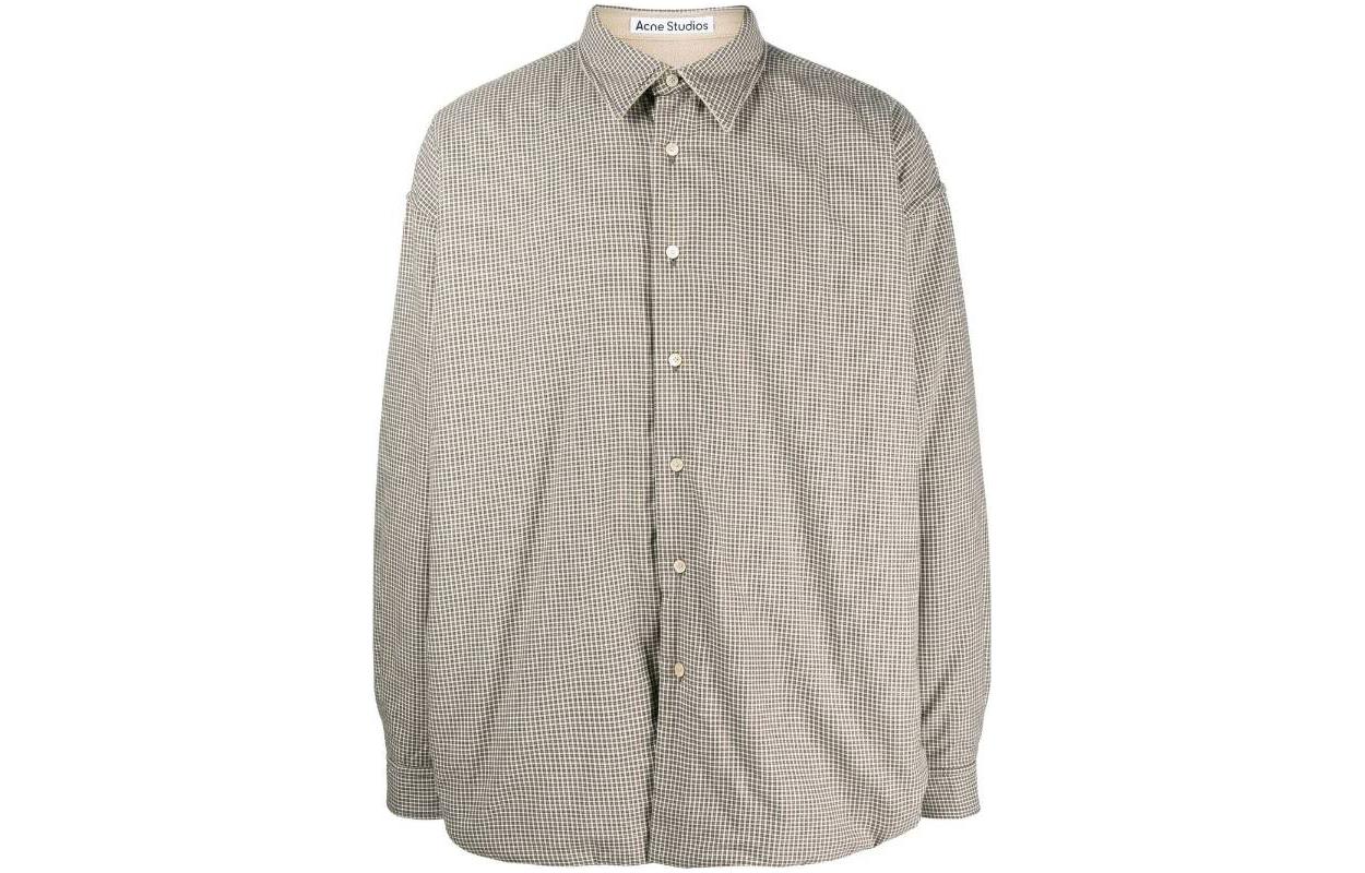 Order Acne Studios SS23 Reversible Plaid Shirt Jacket in Brown B90679-AL9