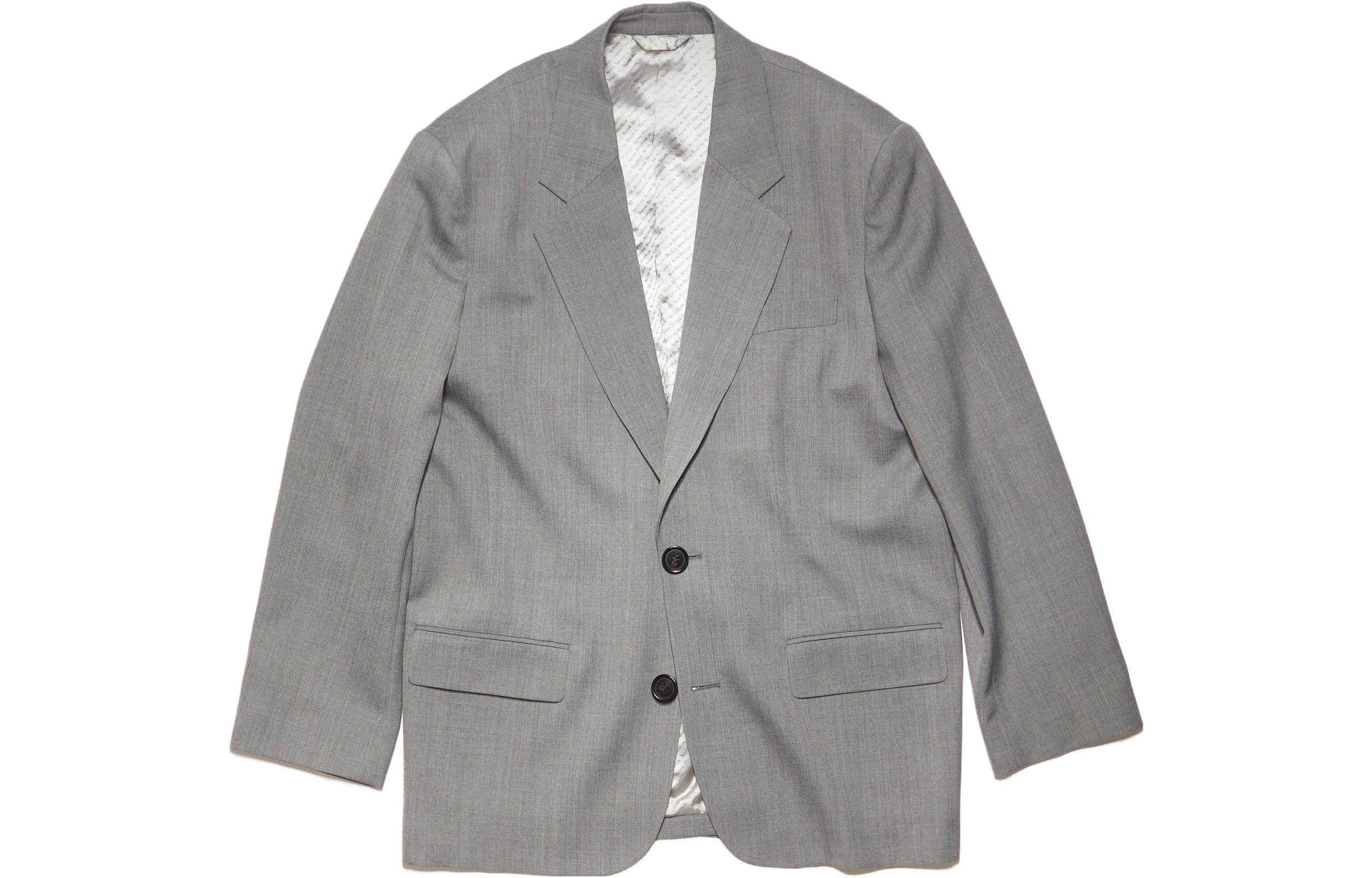 Acne Studios SS23 Single-Breasted Blazer Light Grey BH0180990